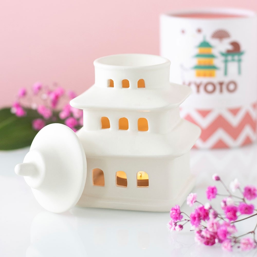 Something Different - Pagoda Shaped and Wax Warmer Brûleur fioul - Blanc